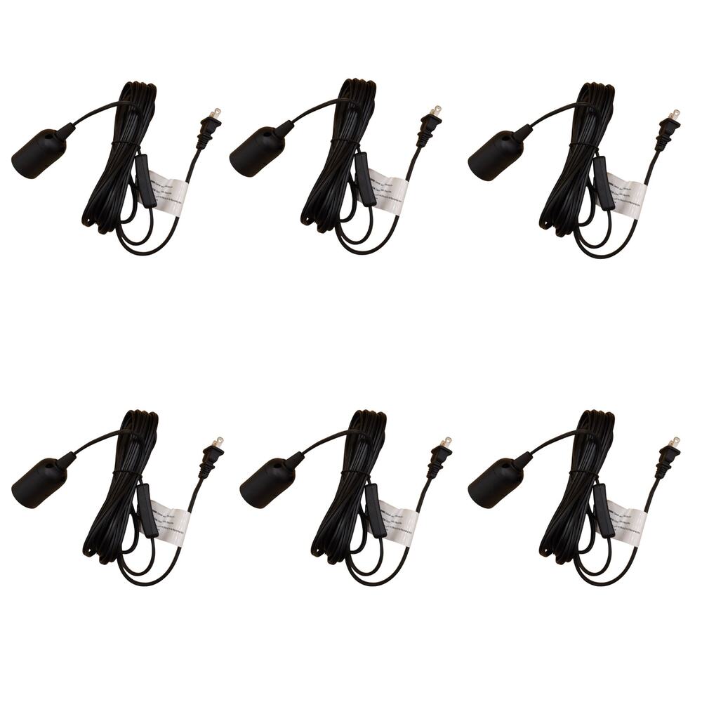 (6) Simple Deluxe Hanging Lantern Cords On/Off Switch Plug In 15 Feet E26